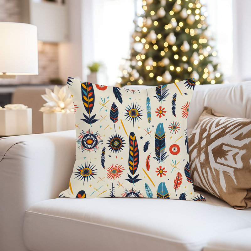 Boho Feather Dreams VI Pillow Cover