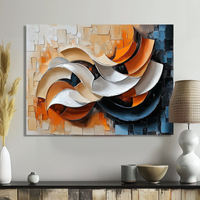 Ink Monochrome Echo I - Cubism Metal Wall Art, Modern Metal Art Print