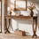 Console en bois massif de 63 pouces, table d'entrée de ferme