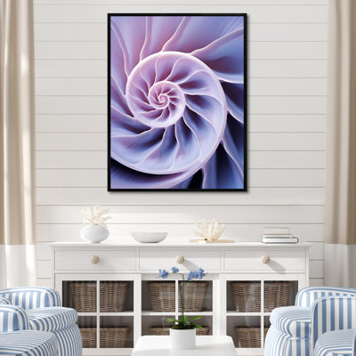 Lavande Sea Sheel Infinity Sprial sur impression sur toile