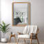 Miroir mural de salle de bain / meuble-lavabo avec cadre en bois-88364438-93236025
