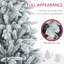 Arbre de Noël givré avec 994 pointes, H 70,9 po, assemblage rapide, support pliable pour arbre de Noël floqué à la maison, conception à charnières, ignifuge