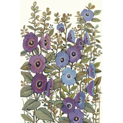 Hollyhocks In Bloom I by Tim OToole - Wrapped Canvas Print