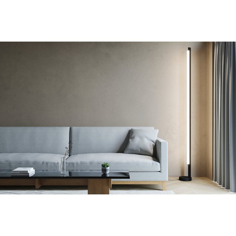 Keel™ LED Floor Lamp, Bright Satin Aluminum