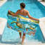 Serviette de plage 55 x 27 po Motif de tortue de mer Serviette de plage à séchage rapide Pas de sable-1932680929