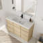 Ensemble de meuble-lavabo simple autoportant 48 po avec résine-1606591334