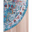  Tapis oriental en polypropylène tissé à la machine en ivoire / bleu-513819548