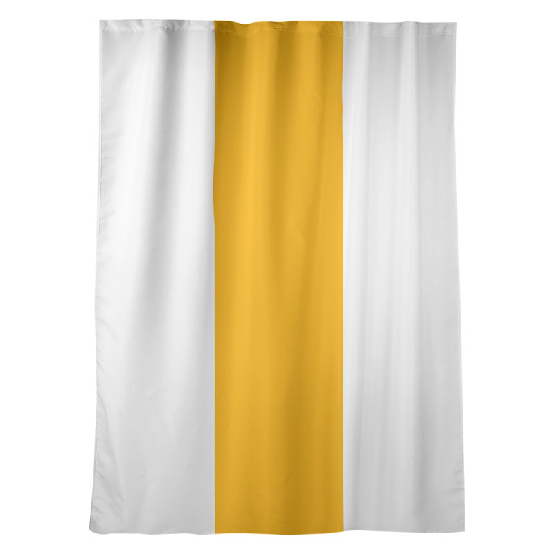 Mississippi Rebellion Sateen Room Darkening Curtain Single Panel, White/Gold