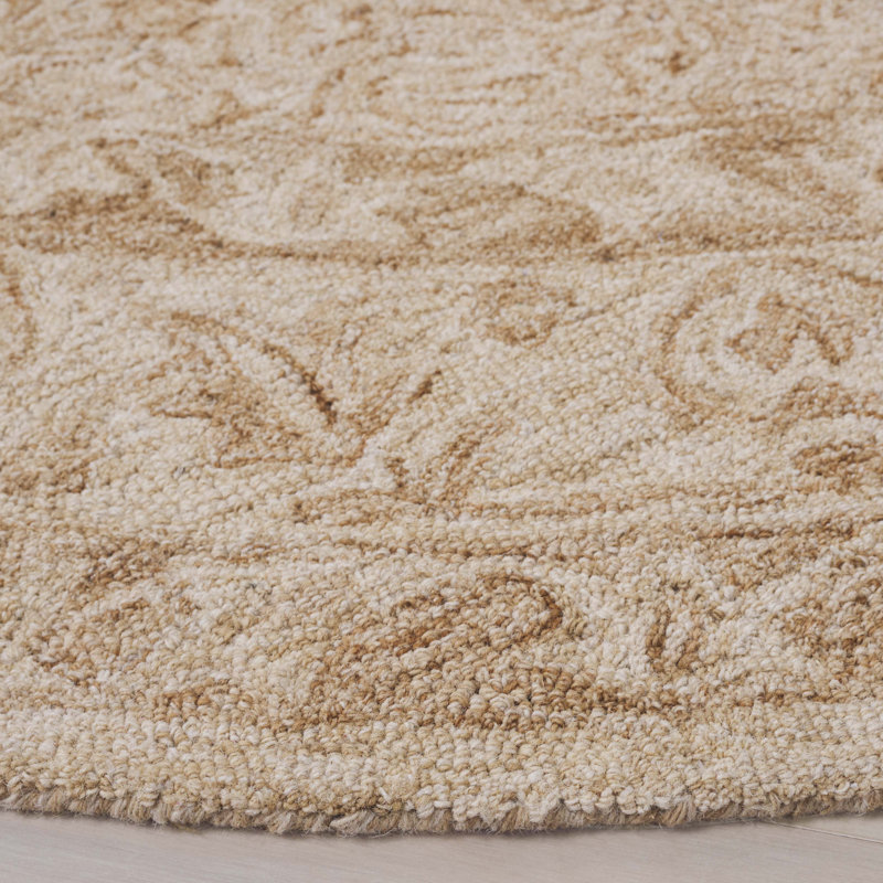 Tapis oriental en laine / coton touffeté à la main Dip Dye, Rond 7 pi