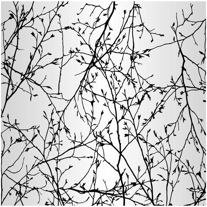 Rouleau de papier peint L 27 pi x l 25 po Branch Entanglement, Perle / noir