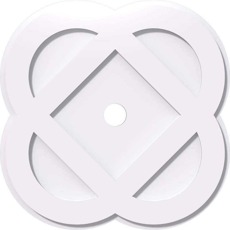 10"OD x 1"ID x 4"C x 1"P Charlotte Architectural Grade PVC Contemporary Ceiling Medallion, 1" H x 10" W x 10" D