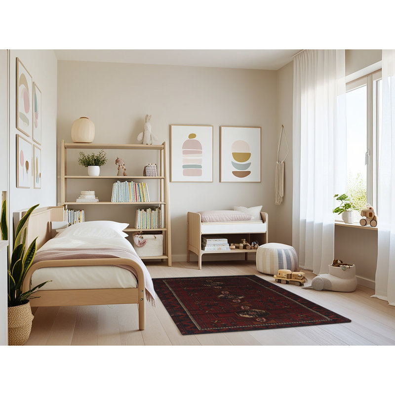 Tapis rouge à motif sud-ouest, Rectangle 4 pi x 6 pi
