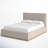 Delpha Grounded Upholstered Wood Base Bed-72732010-116529398