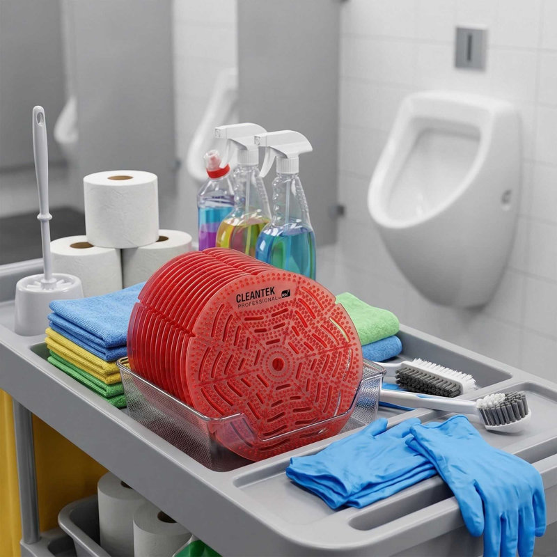 Éliminateur d'odeurs en plastique pour salle de bain 60 pièces pour urinoir de restaurant, Rouge