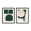 You & Me In Green Set Of 2 By Lee Lessem - Framed Wall Art-253858898-253859756