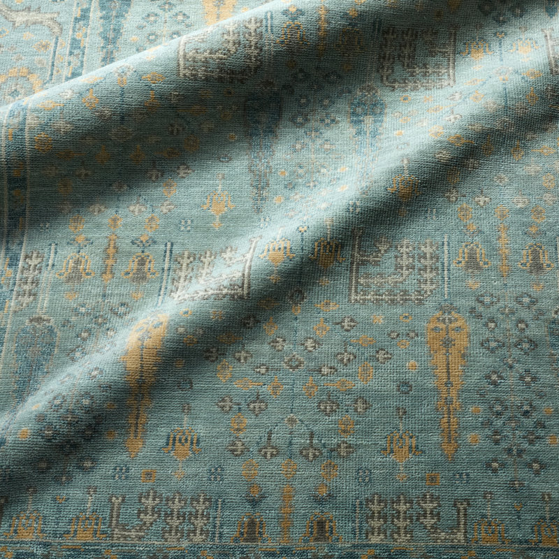 Jaipur Living Rehema SLN22 Handknotted Floral Blue Area Rug (8'6"x11'6"), Rectangle 8' x 10'