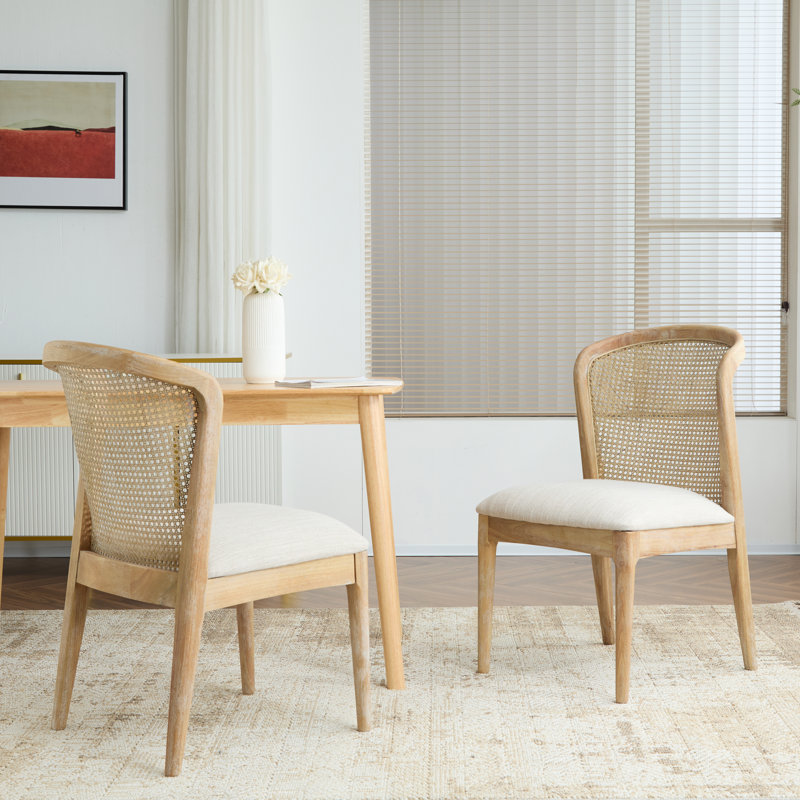 Chaises de salle à manger Cayli, Naturel