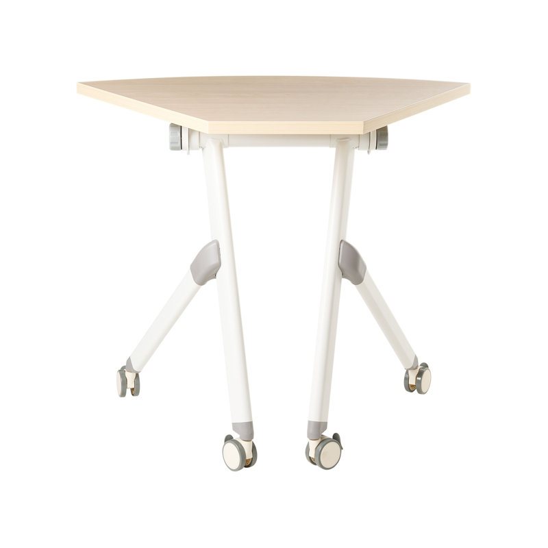 Aarre Corner Standing Desk, Light Brown/White