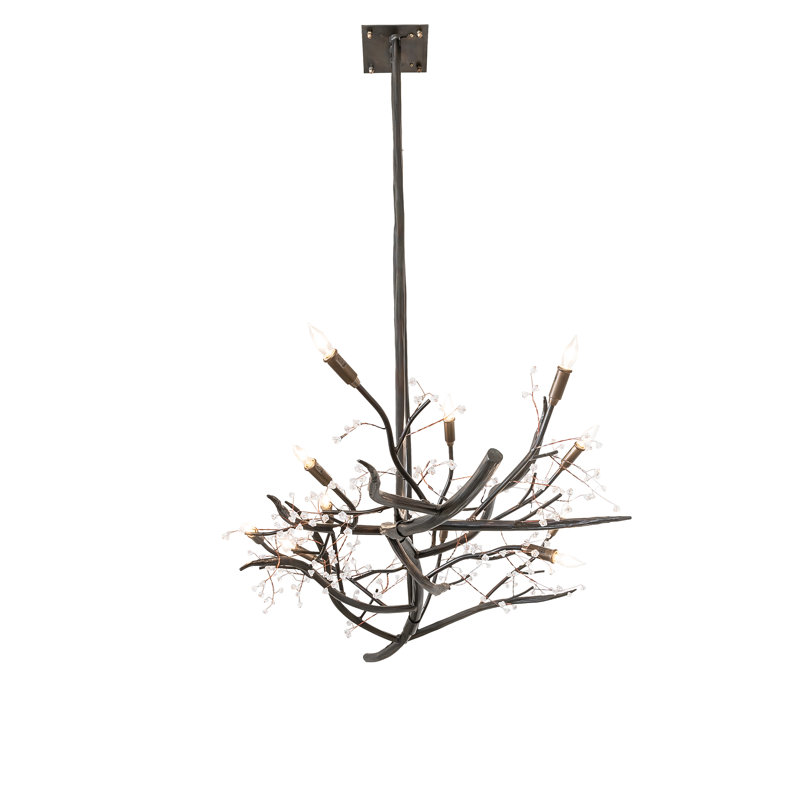 60" Long Winter Solstice Budding Chandelier
