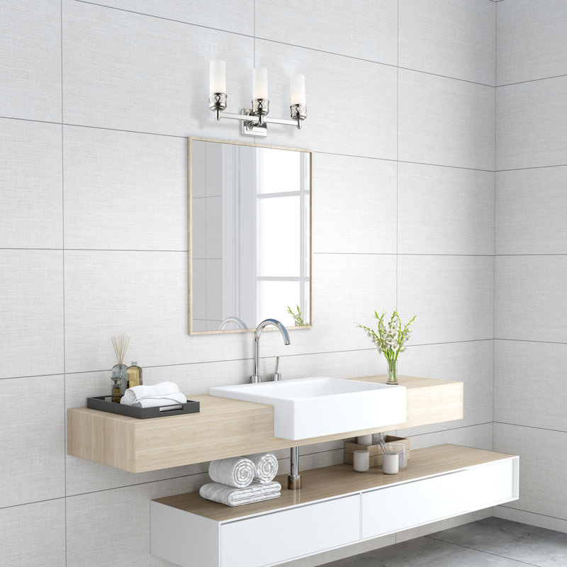 Éclairage de salle de bain à intensité variable à 3 lumières Wallasey, Chrome