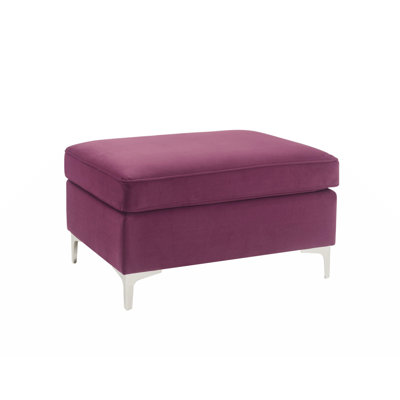 Repose-pieds Jaszira, velours bourgogne