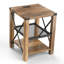 Table de chevet haute Eidelweiss avec 2 ports USB, 2 prises de courant et 2 tablettes de rangement-1954646692