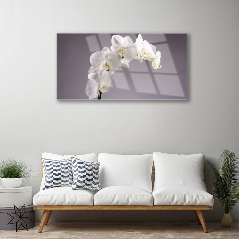 Flowers Floral - Unframed Photograph on Glass