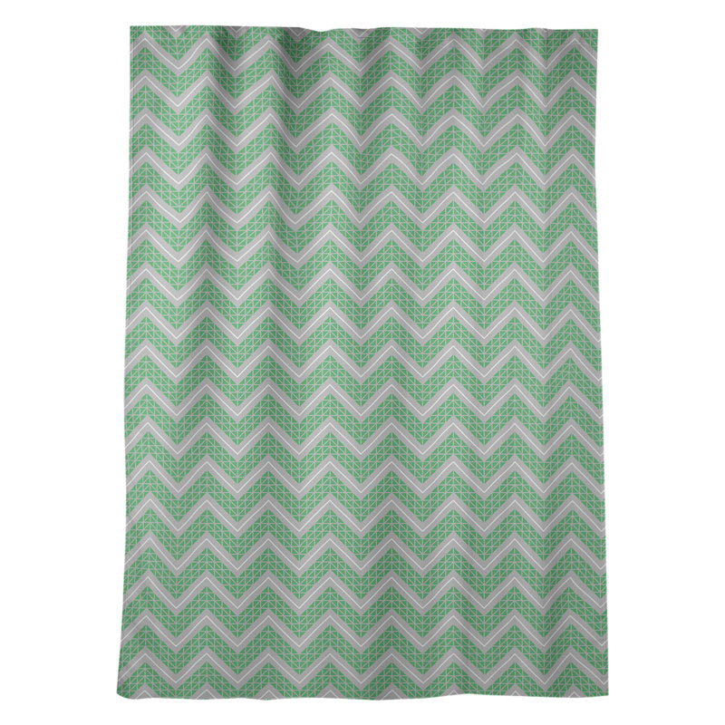 Panneau de rideau simple occultant et isolant avec passe-tringle à main classique Stephenie, Vert / Gris / Blanc