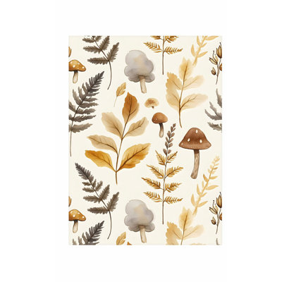 «Botanical Mushroom and Botanicals VII Cottage», reproduction d'art non encadrée