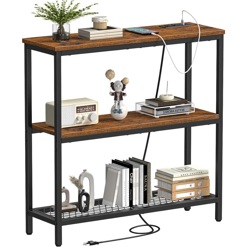 Magloire 9.4'' Console Table, Rustic Brown