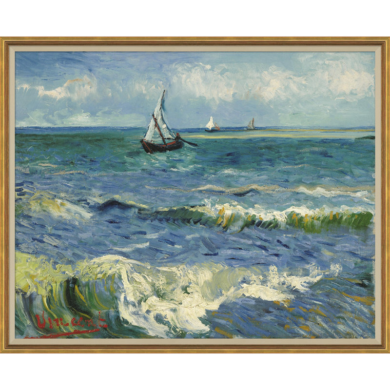 Saintes Maries De La Mar Print by Vincent Van Gogh, 26" H x 32" W x 1.25" D