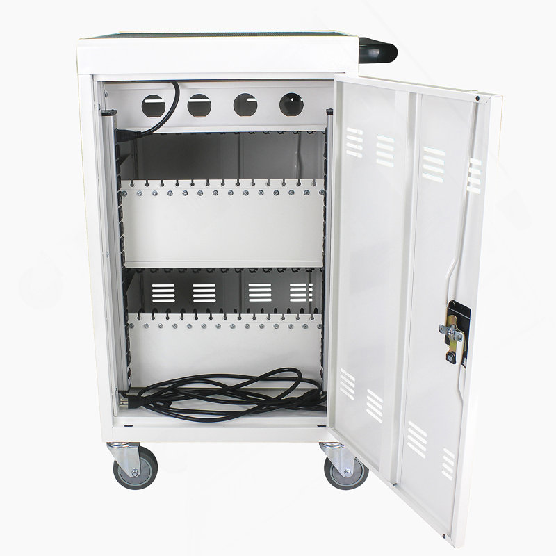 Chariot de charge mobile et tablettes pour ordinateurs portables, Blanc