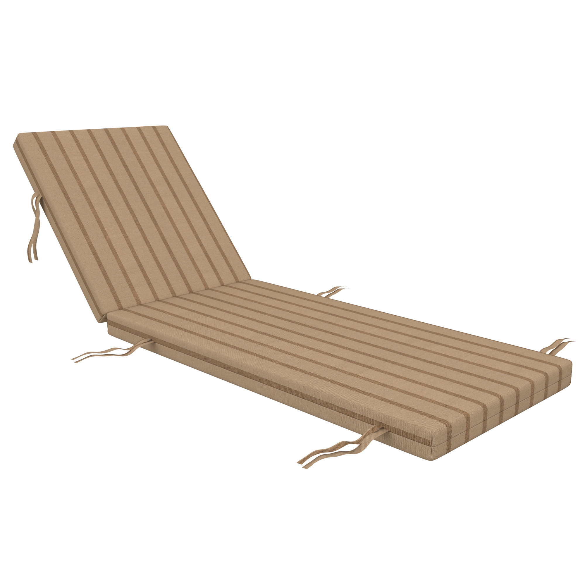 Lani Sunbrella Outdoor Chaise Lounge Cushion, Unwind Driftwood, 25" W x 50" D