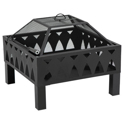 Bonin Square Wood Burning Smokeless Fire Pit