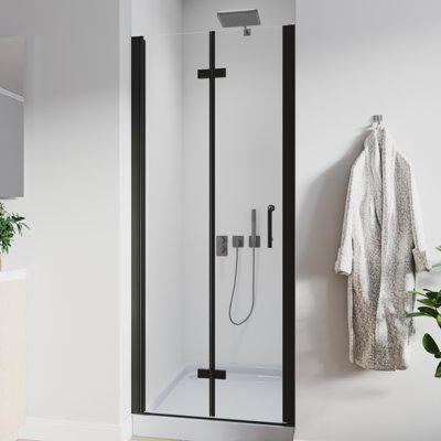 30"-31.25" W X 72" H Pivot Swing Frameless Bifold Glass Shower Door