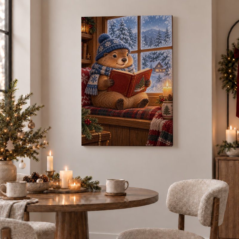 Art mural sur toile de Noël, H 36 po x l 24 po