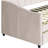 Upholstered Daybed In Beige With Two Practical Drawers And A Soft Fabric Covering Spacious Drawer Systems - Enhance Your Storage Options-700866468