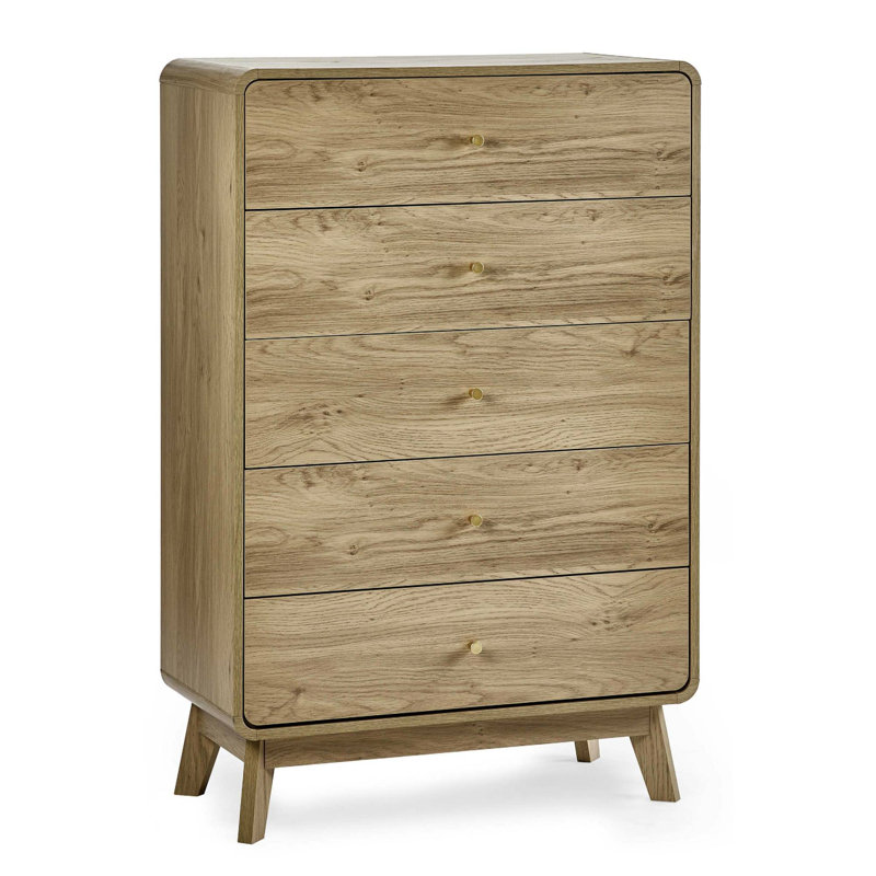Tachaka 80cm W 5 - Drawer Chest of Drawers