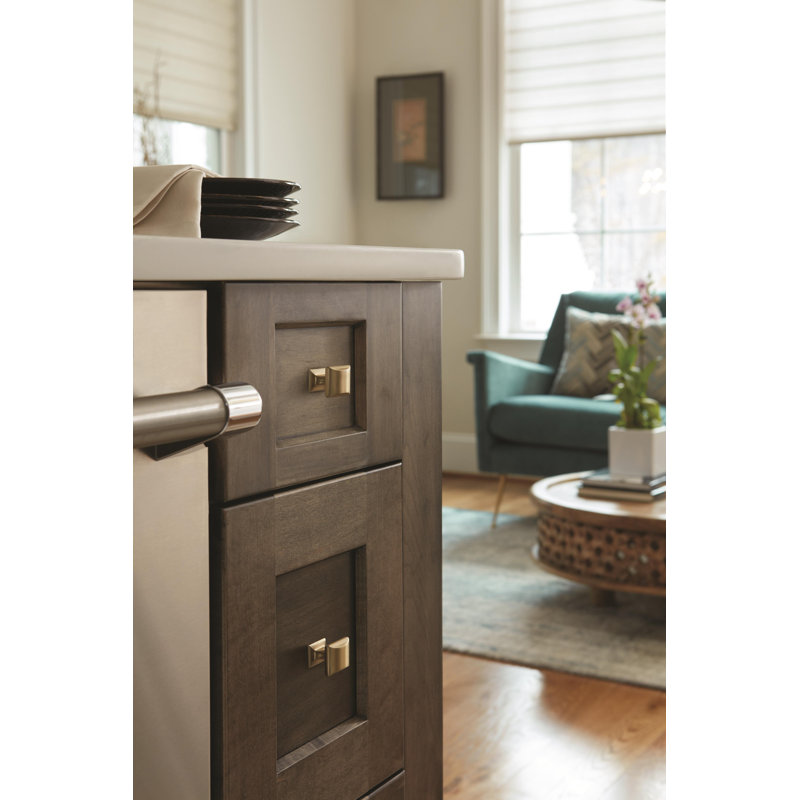 Bouton d'armoire champagne doré de 1-1 / 4 po (32 mm) Candler, 1 1/4", Champagne doré
