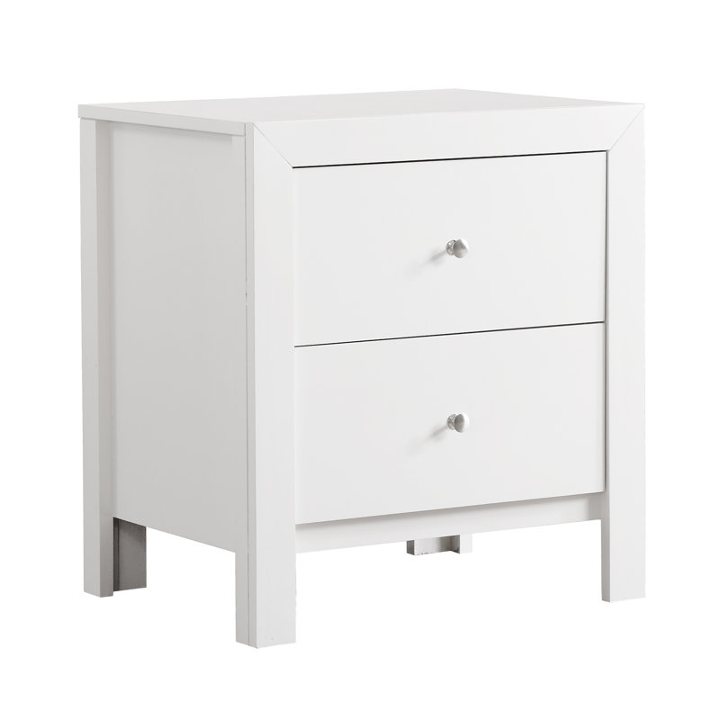 Table de chevet Riliegh, Blanc / Blanc