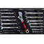Boîte à outils 20 po 3 en acier portable avec outil, glissière à roulement, verrouillage à clé, plateau de rangement supérieur, poignée de transport pour le garage, la maison, l'établi, trousse en métal noir et bleu, mécanisme de verrouillage du tiroir, boîte, poignée de transport,-713888321