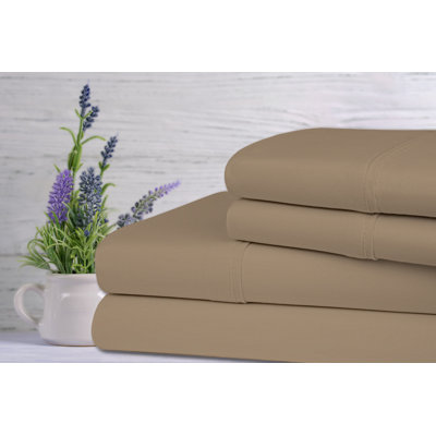  Ensemble de draps en rayonne lavande parfumée à densité de tissage 1800 fils