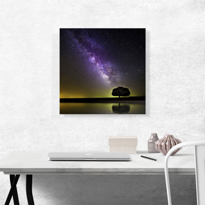 " Milky Way Galaxy And Tree "