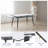 55'' - 79'' Extendable Sintered Stone Dining Table Set with Hidden Extension Leaf and Metal Legs-1816377424-1816377437