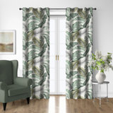 Frondosa  Seagrass Cotton Grommet Top Drapery Panel Set of 2