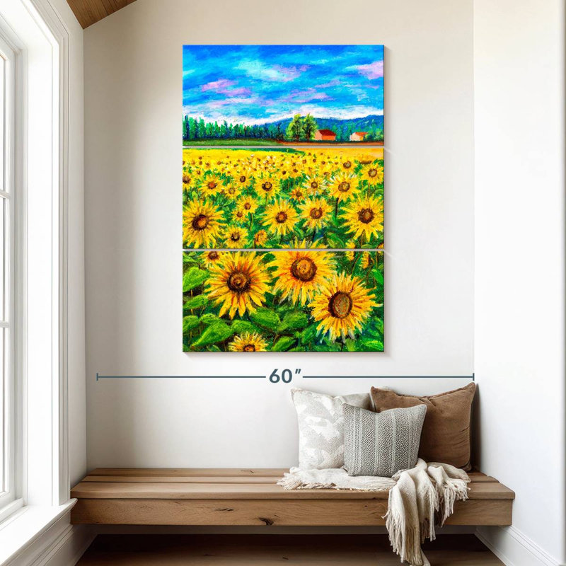 Alvord Country Sunflower Field, 50" H x 32" W