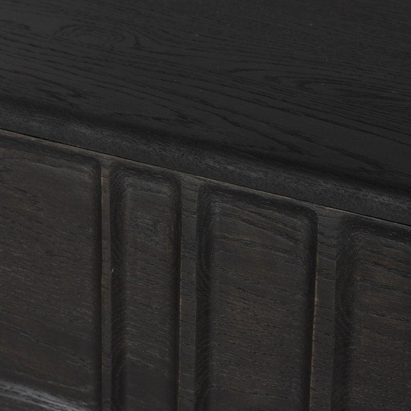 Ezri 6 - Drawer Solid Wood Dresser, Black