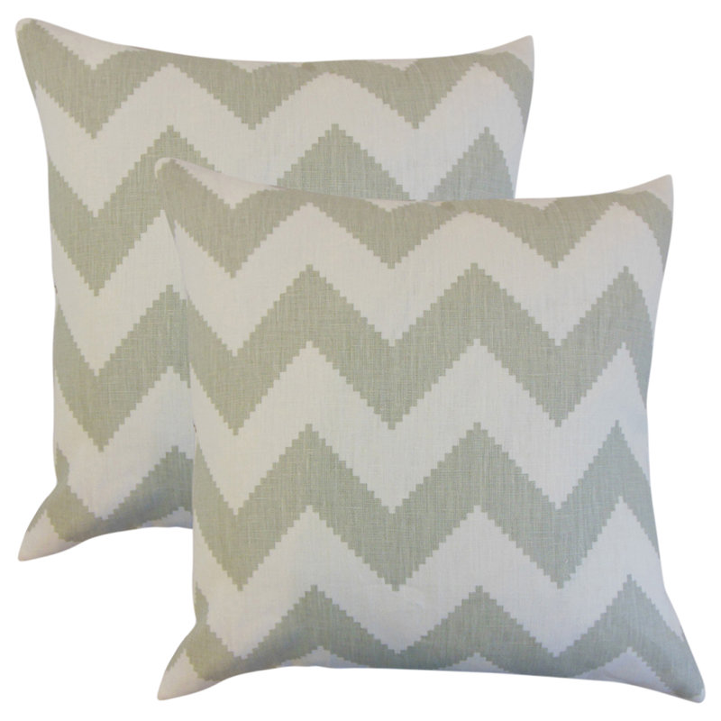 Linen Square Pillow Cover & Insert, Gray