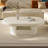 Cream style oval end table-120921525