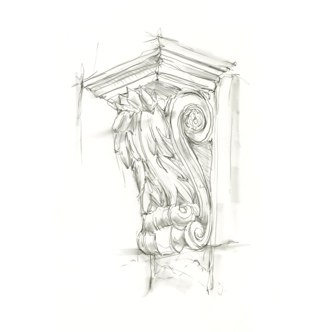 Leinwandbild Corbel Sketch IV von Ethan Harper